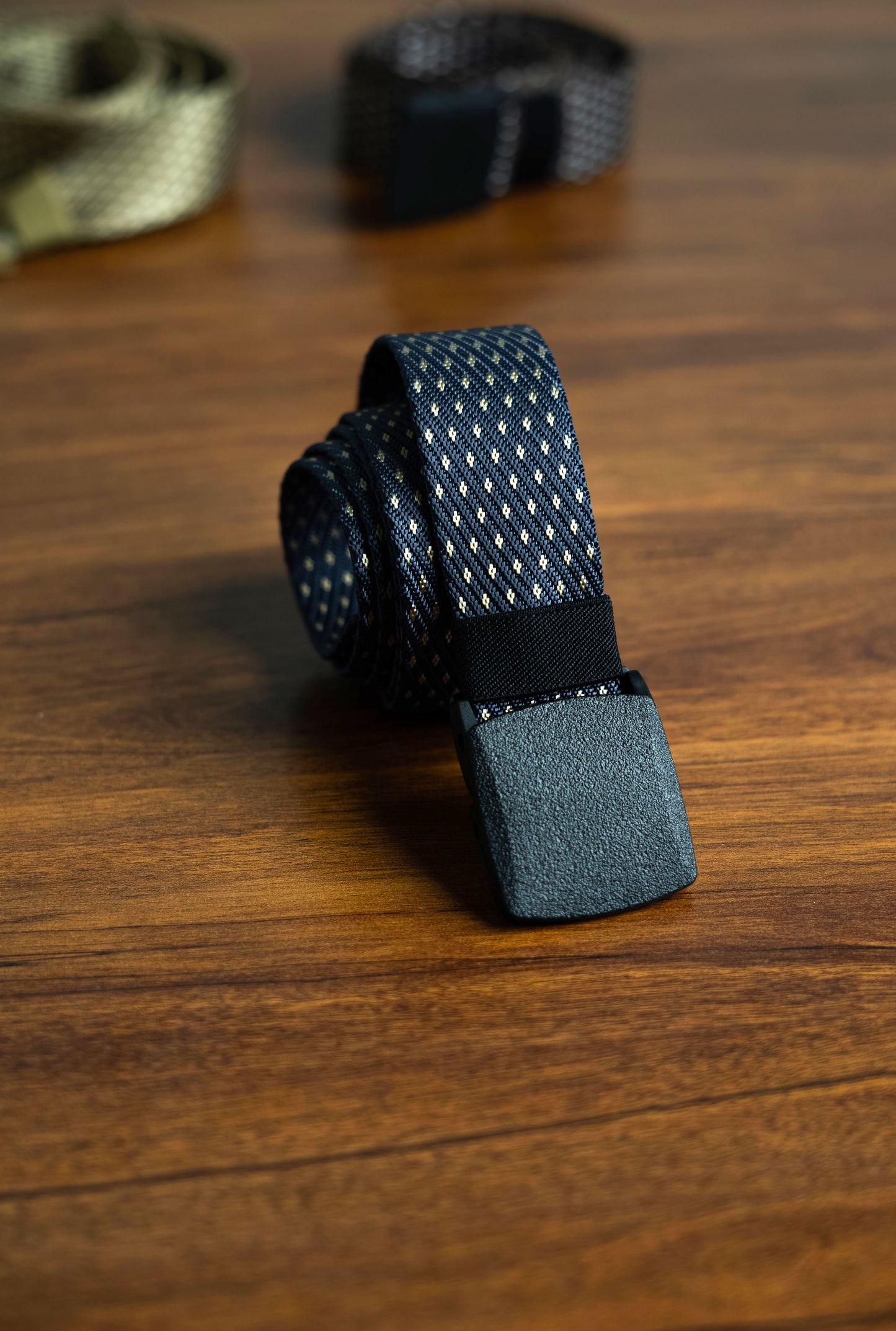 Blue Dotted Nylon Belt