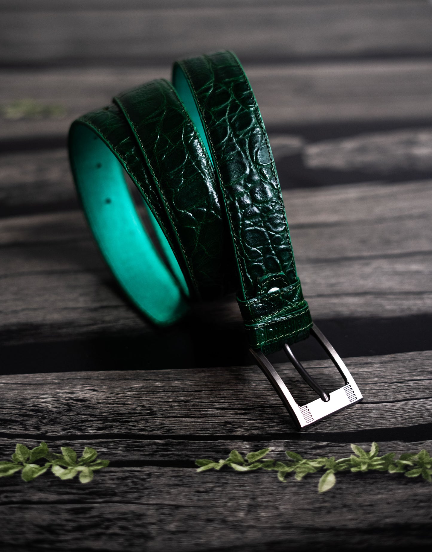 Green Premium Leather Belt