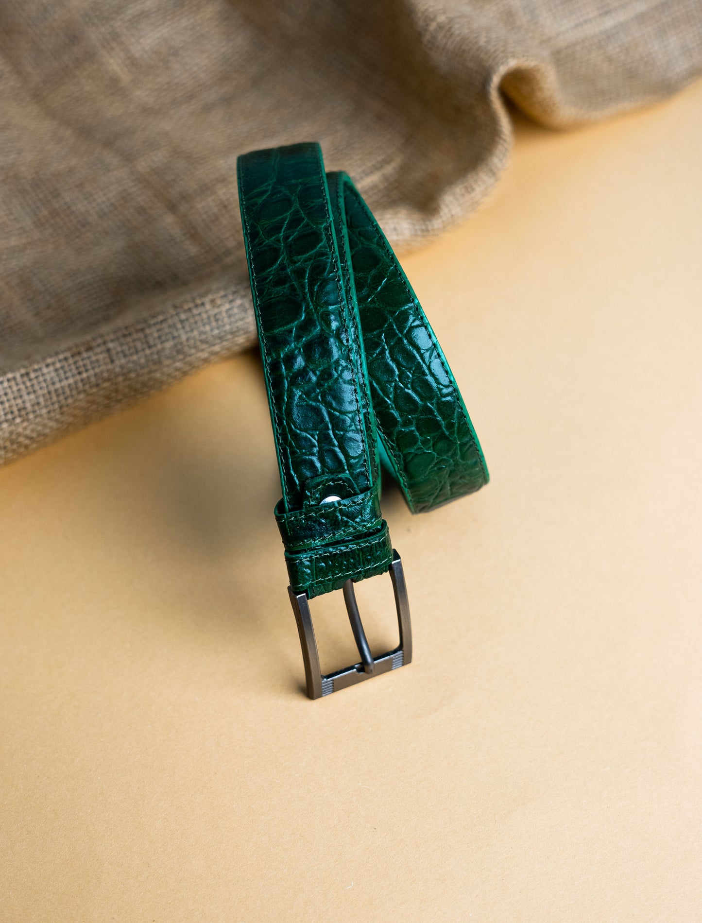 Green Premium Leather Belt