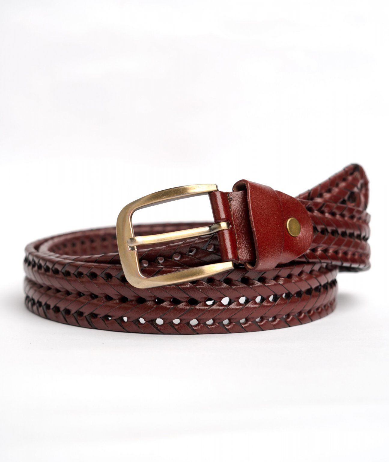 Maroon Braided Belt
