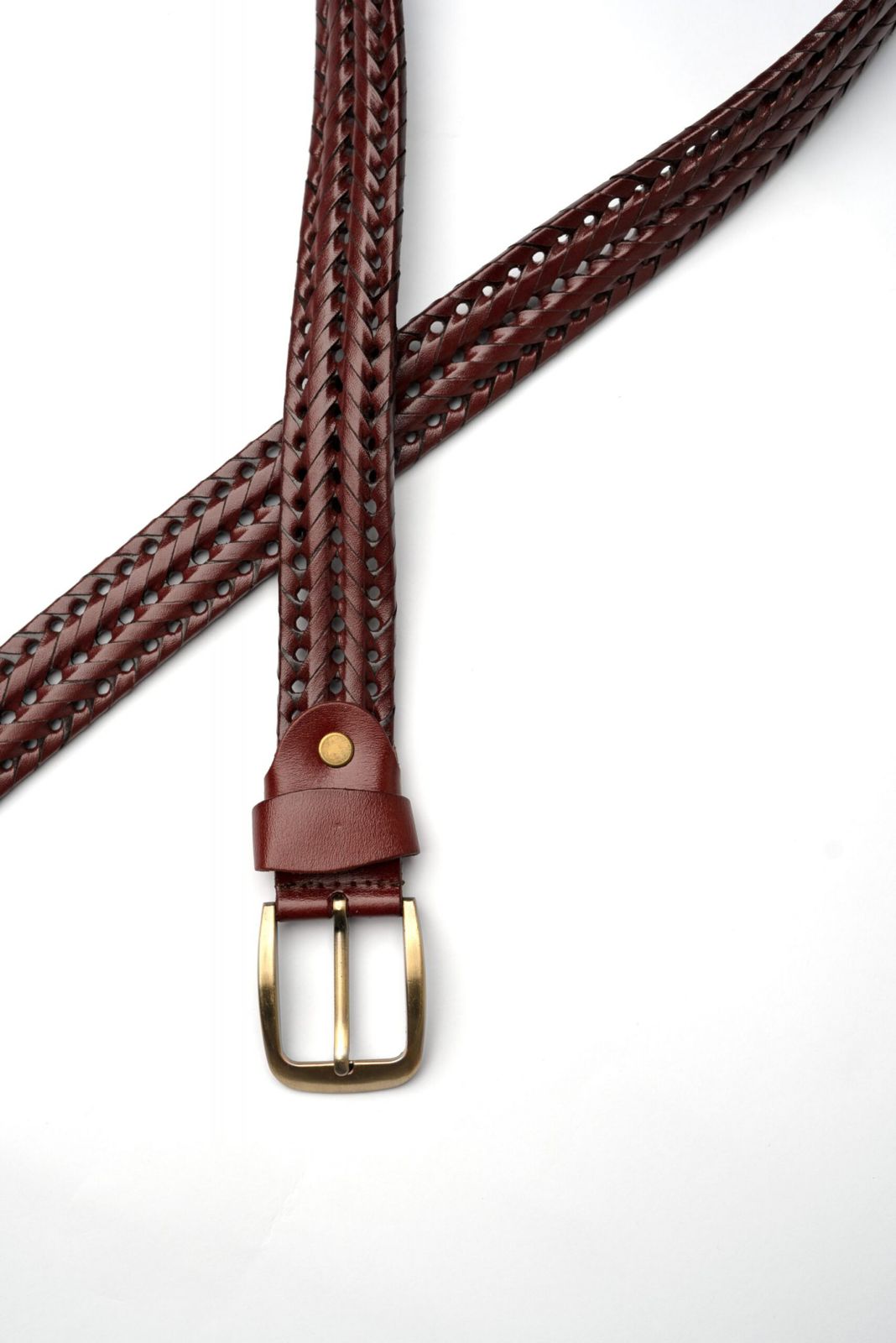 Maroon Braided Belt