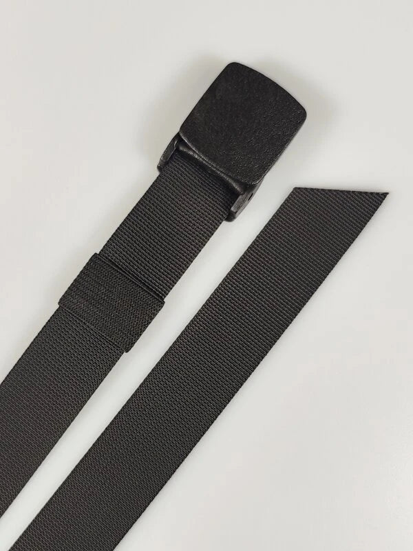 Kids Black Nylon Belt