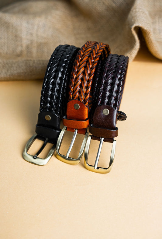 Braided Premium Belt - Pack of 3