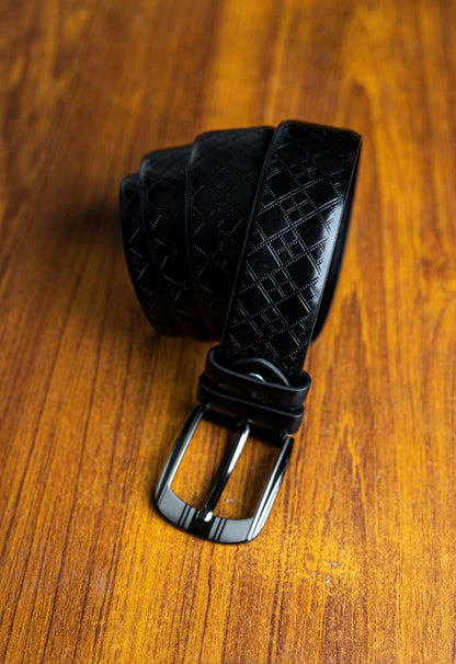 Black Abstract Belt