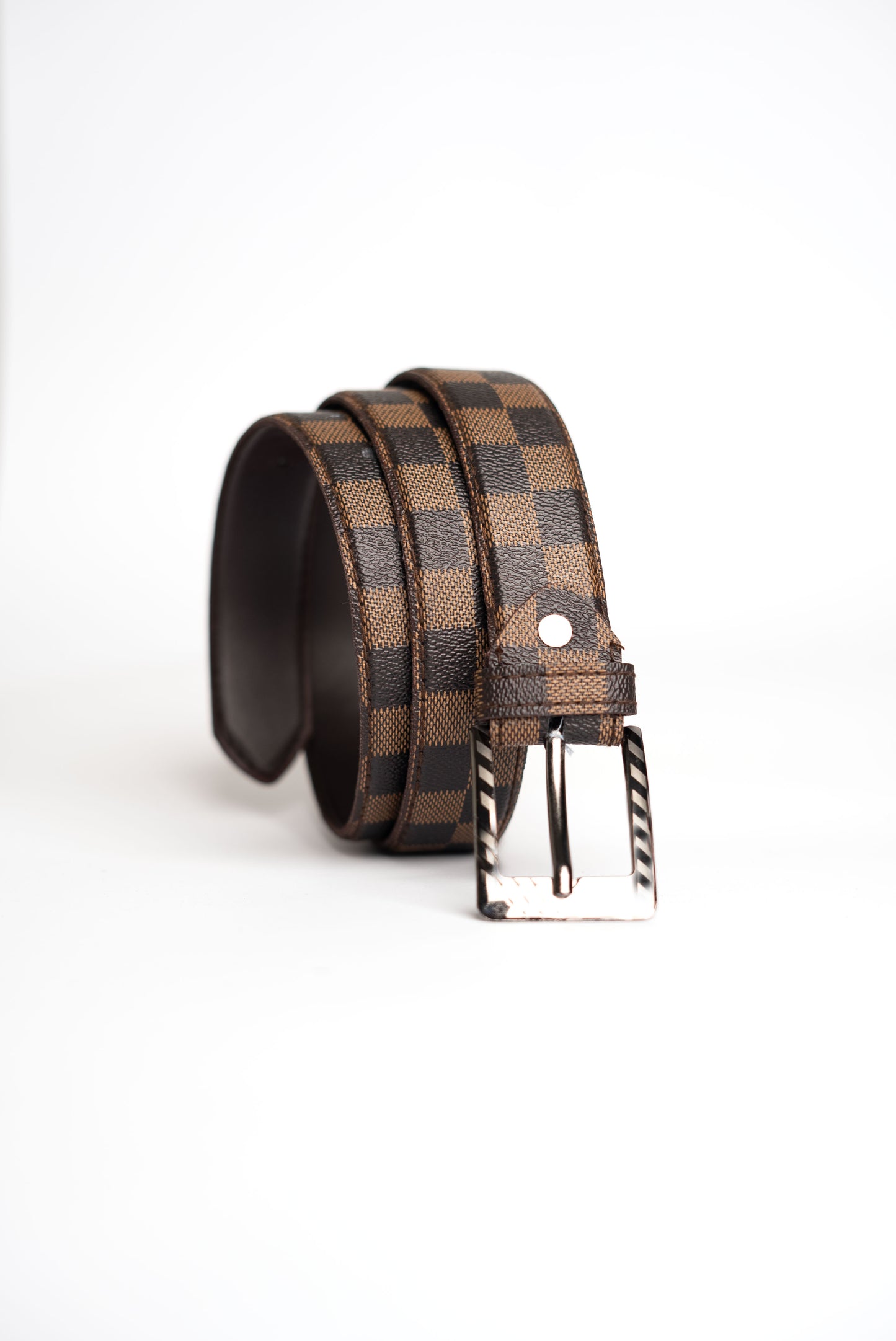 Brown Checkered Belt