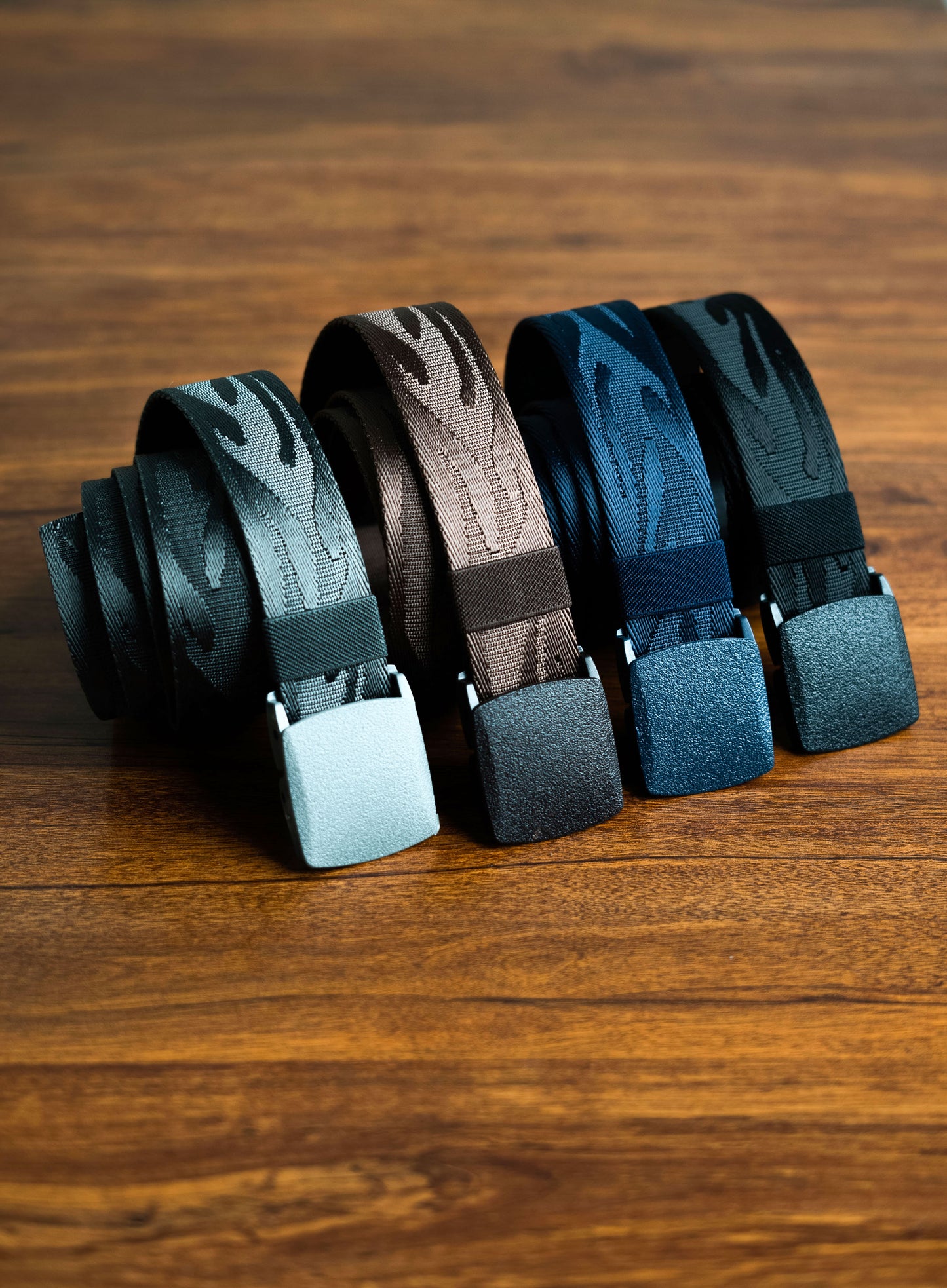 Pack of 4 Shaded Nylon Belt