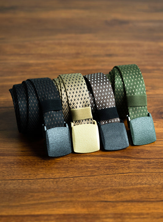 Pack of 4 Dotted Nylon Belt