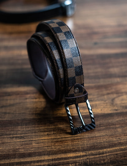 Brown Checkered Belt