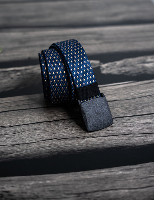 Blue Dotted Nylon Belt