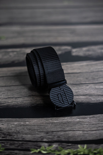 Black Circle Nylon Belt