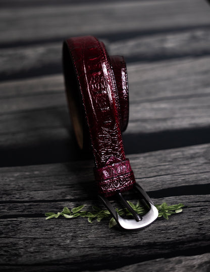 Maroon Premium Leather Belt