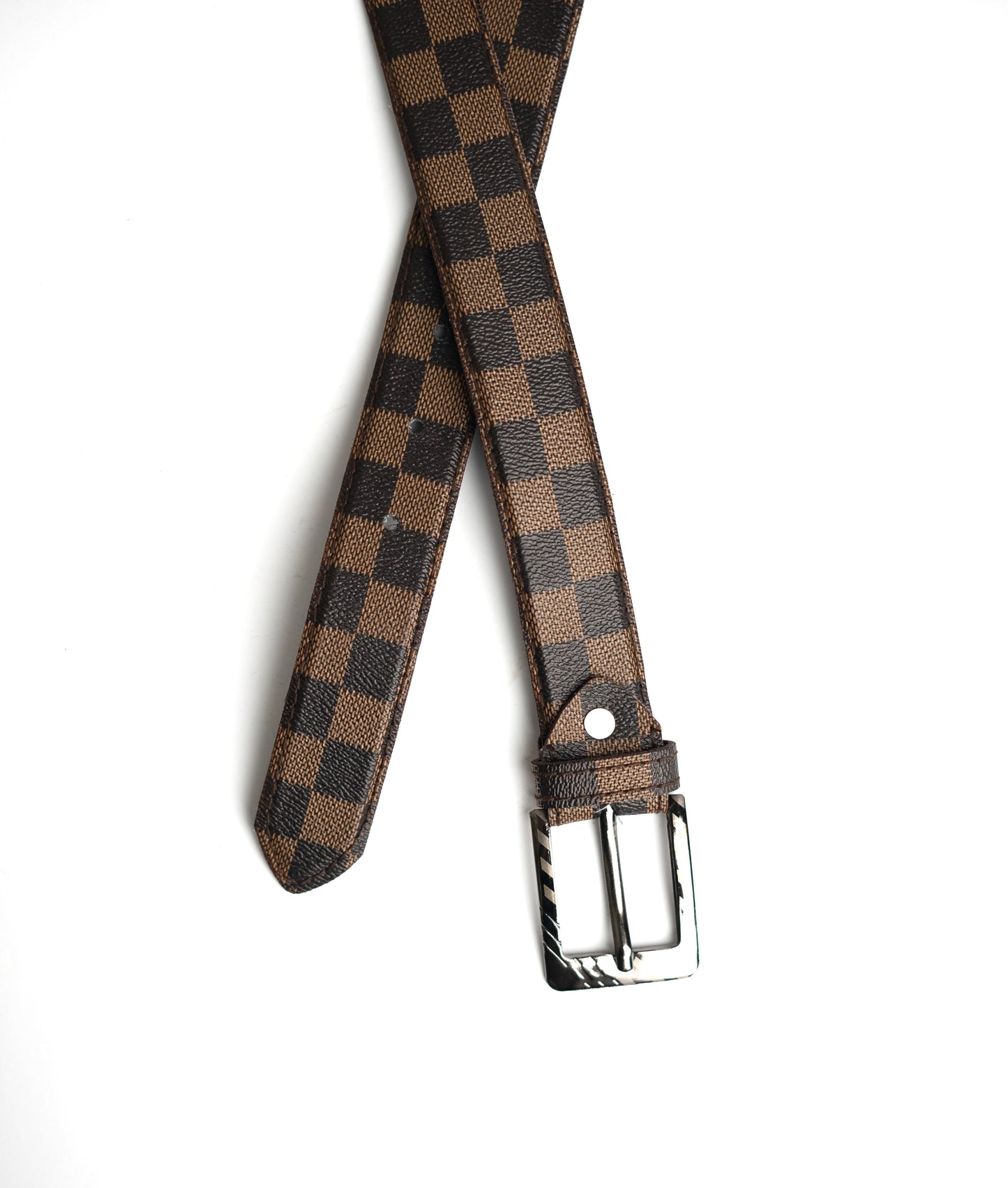 Brown Checkered Belt