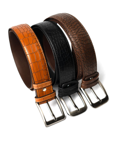 Pack of 3 Stud pure leather premium Belt