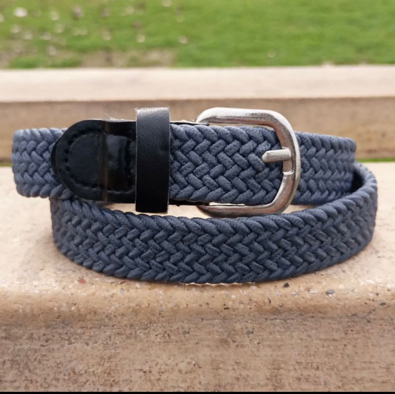 Kids Grey Elastic Belt