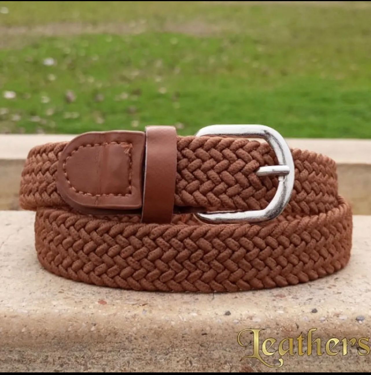 Kids Brown Elastic Belt