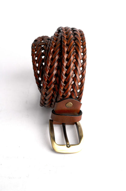 Brown premium Braided Belt