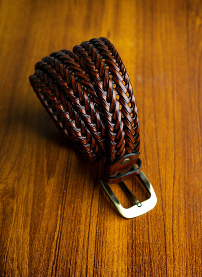 Brown premium Braided Belt