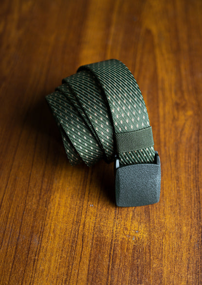 Green Dotted Nylon Belt