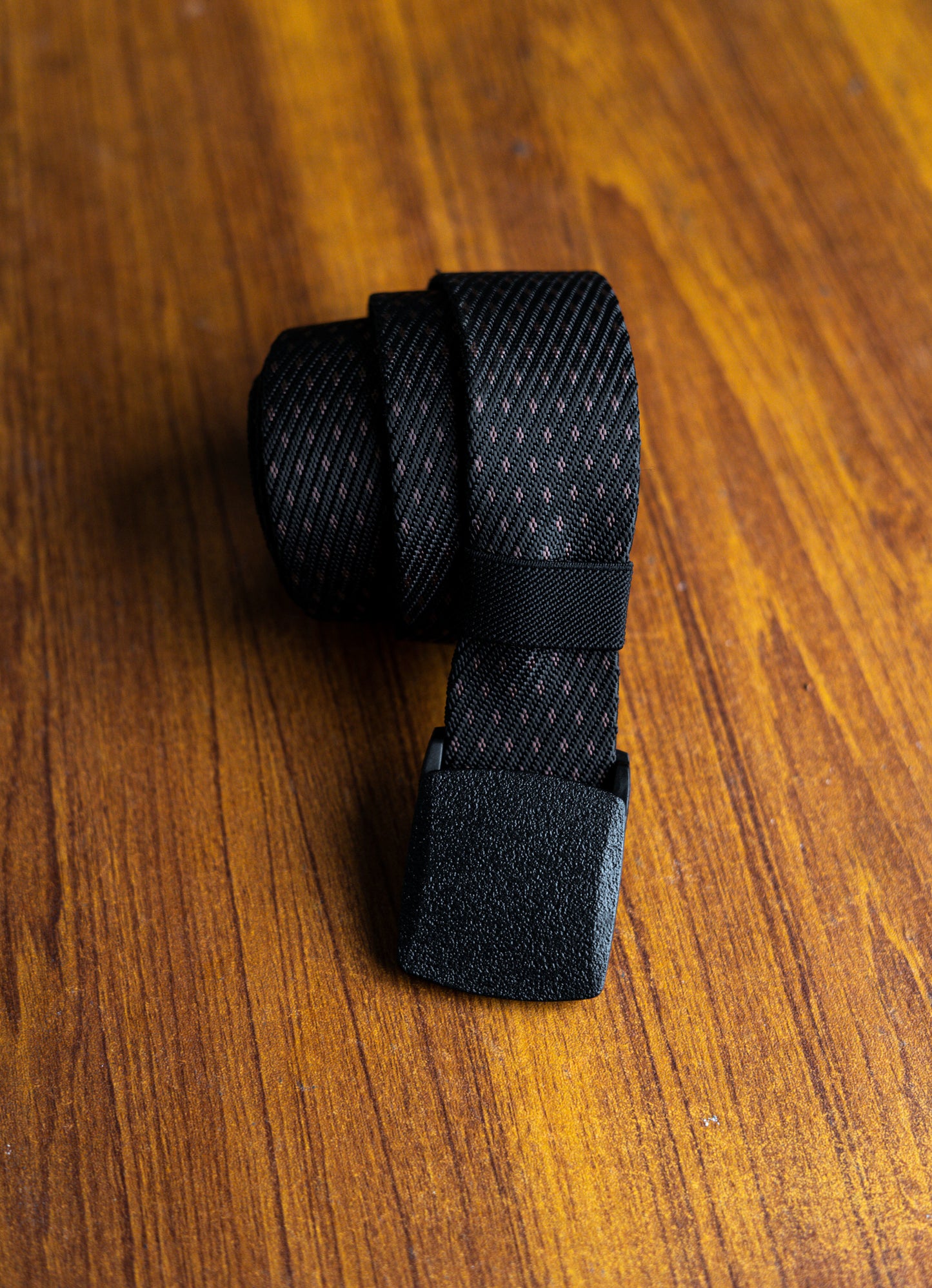 Black Dotted Premium Nylon Belt